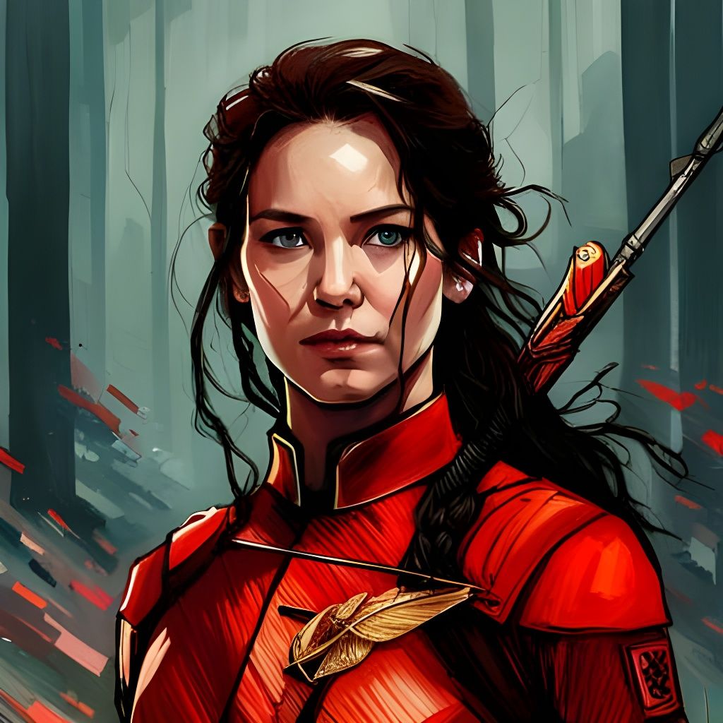 Detailed Portrait of Archer with Mockingjay Pin