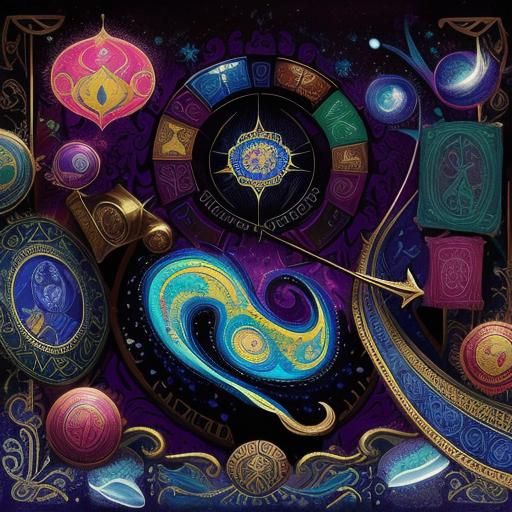 Mystical Wizard Teaching Magic, Mexican Folk Art