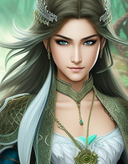 Detailed D&D Character Portrait of a Teenage Girl