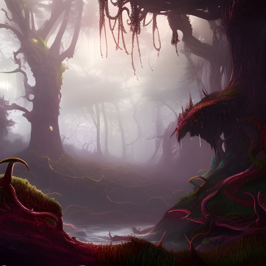 Detailed Monster Forest in Deep Color