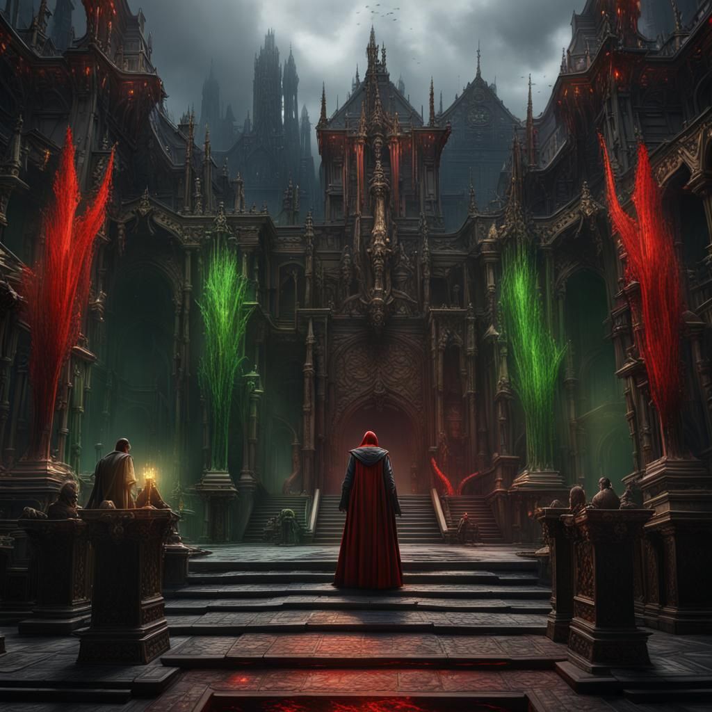Powerful Leader and Followers: Matte Painting Concept Art