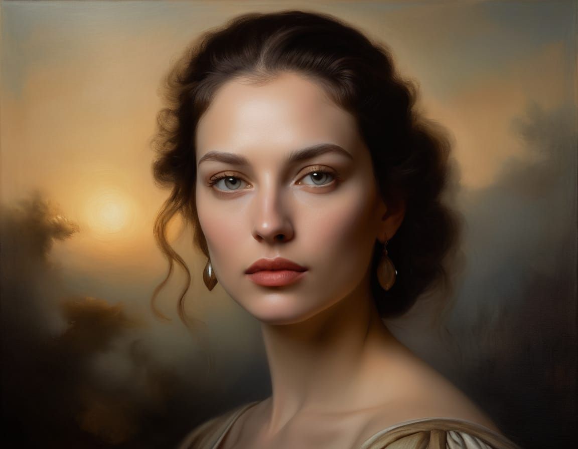 Ethereal Portrait in Soft Twilight