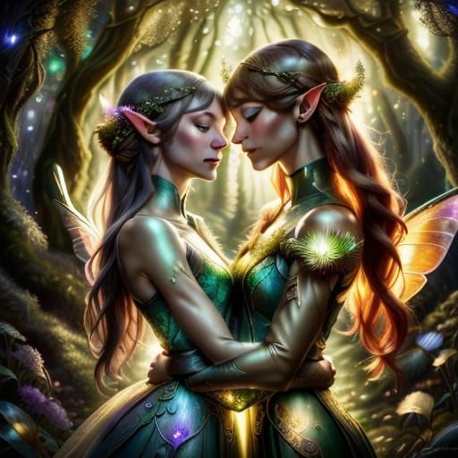 Fairies in Love: A Whimsical Watercolor Fantasy