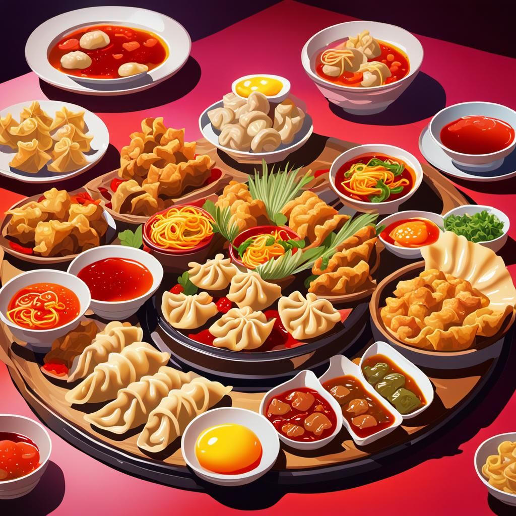American Chinese Food Pu Pu Platter