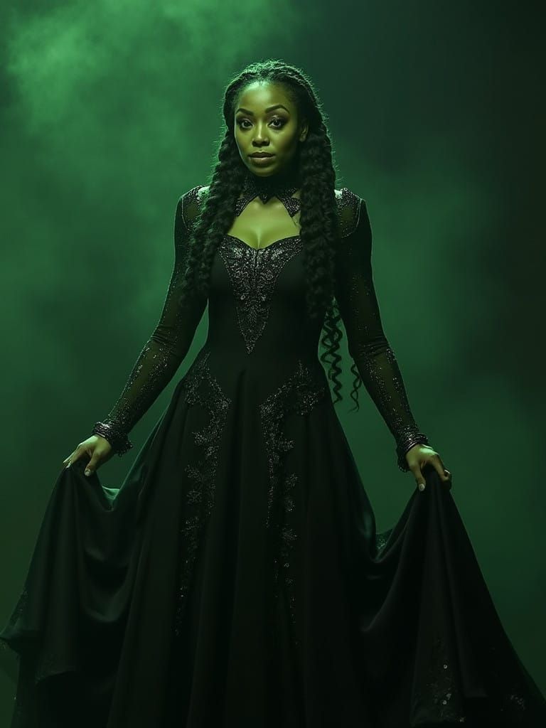 Empowered Ms. Elphaba in Radiant Green, Inspired by Futurist...