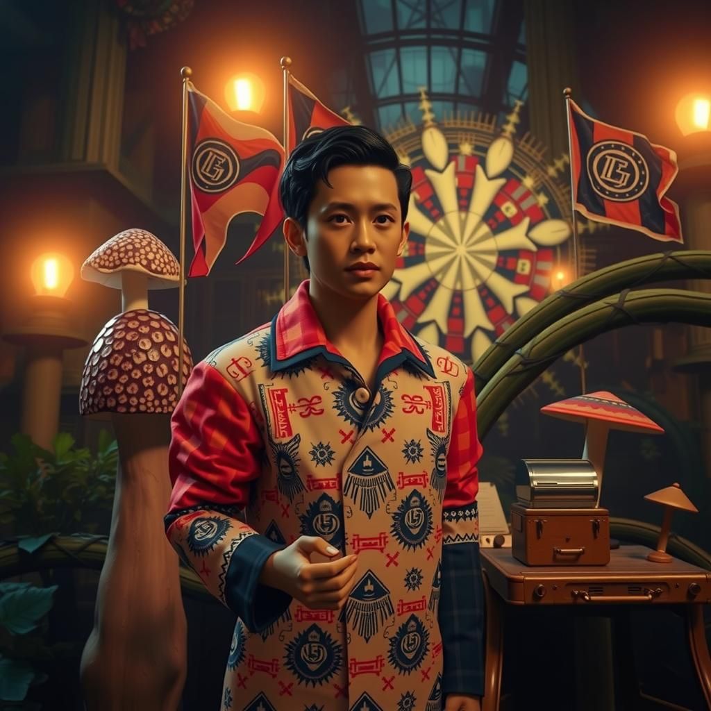 Dystopian Bureaucrats in a Mushroom Landscape