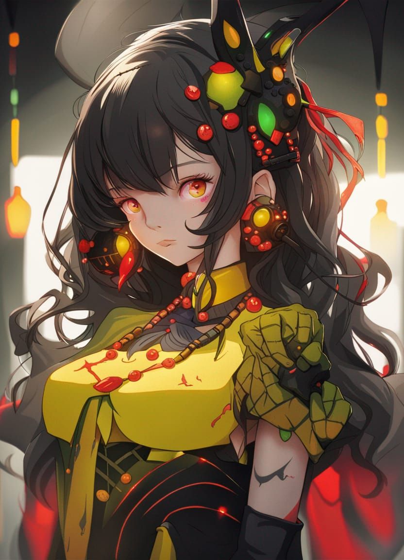 Vibrant Halloween Costume Concept Art