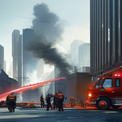 Earthquake Aftermath: Urban Ruins in Art Nouveau Style