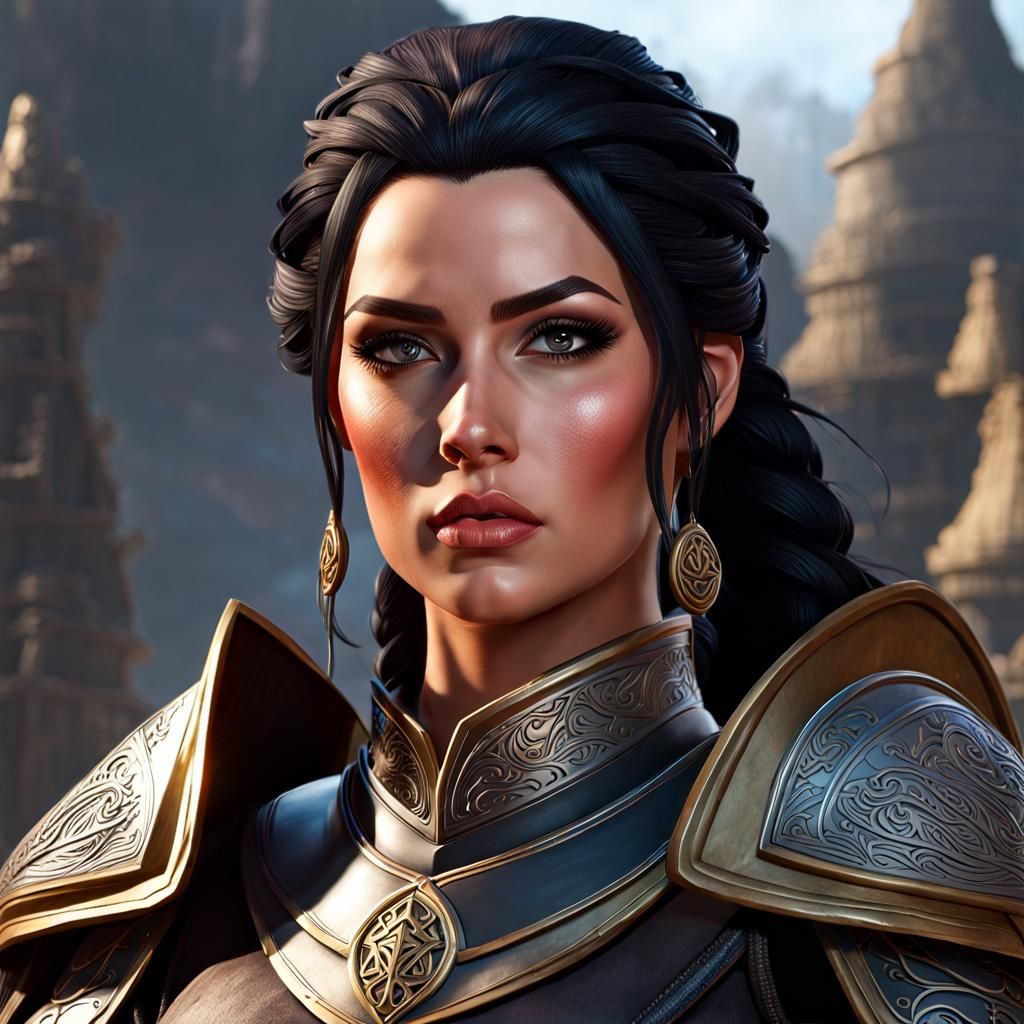 Epic Fantasy Dwarven Knight Portrait in High Detail