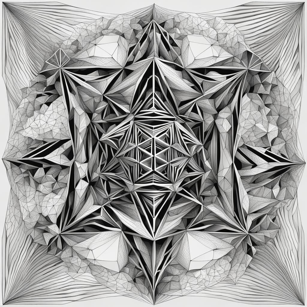 Sacred Geometry: Platonic Solids in Abstract Fractal Art