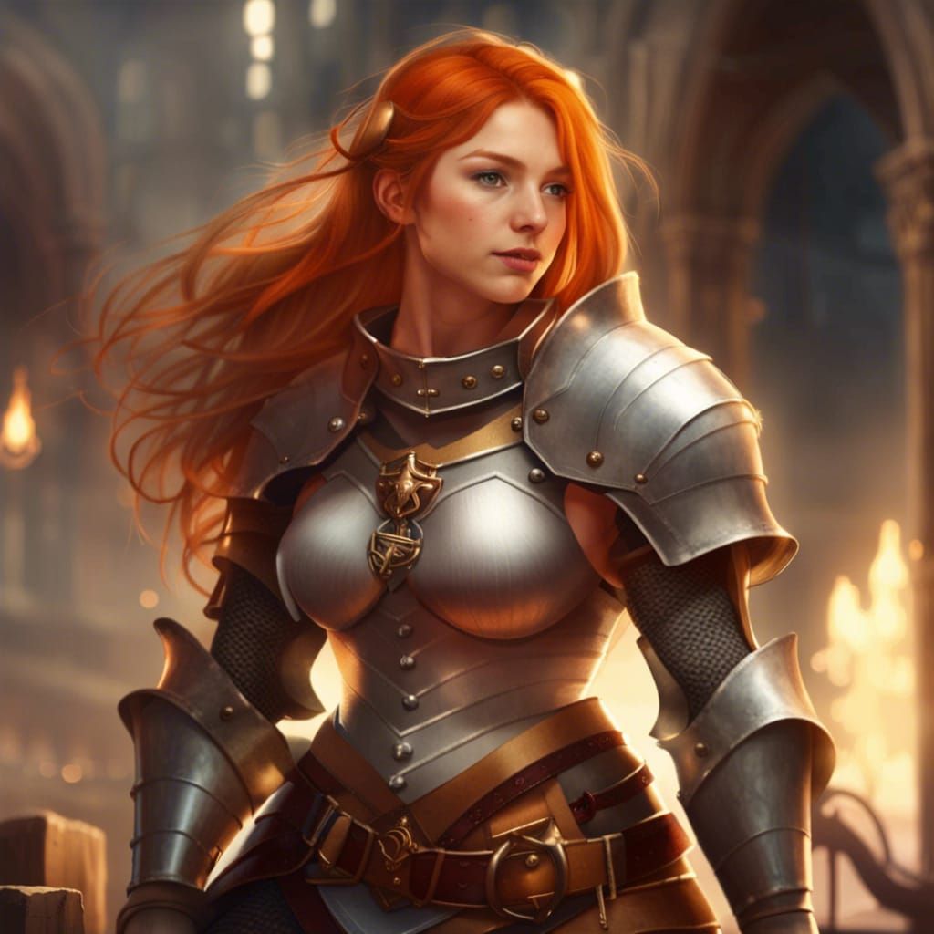 Ginger Haired Knight with Dragon