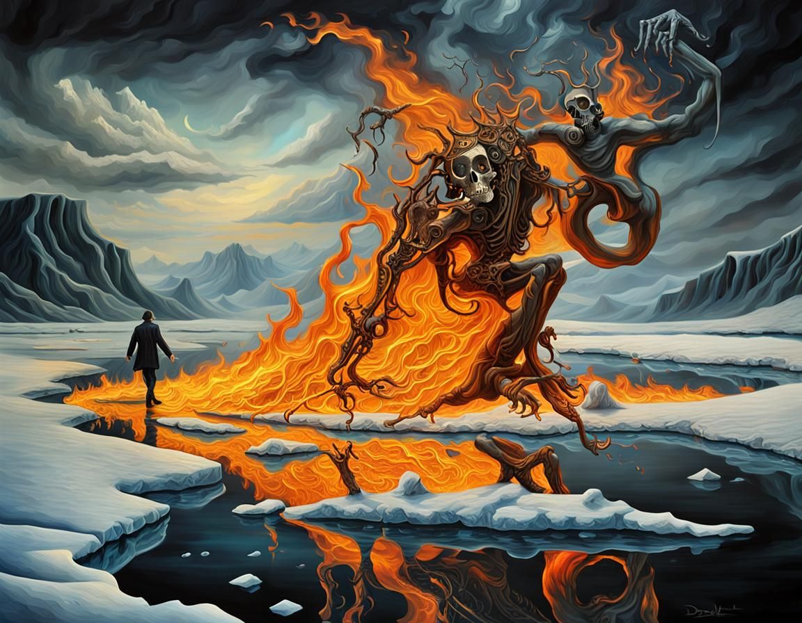 Surreal Dance of Death on Fire and Ice