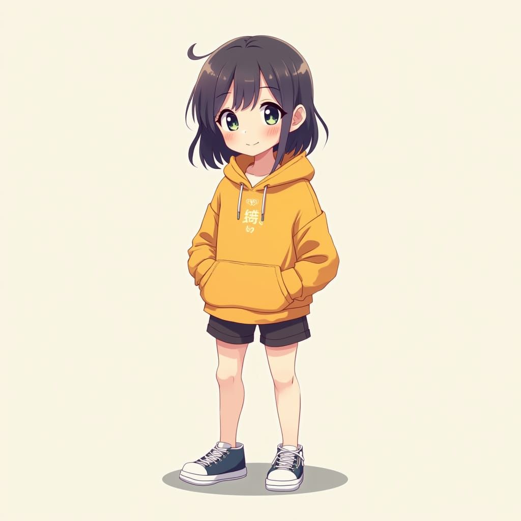 Anime Goddess of Ice and Fire in 2D Style