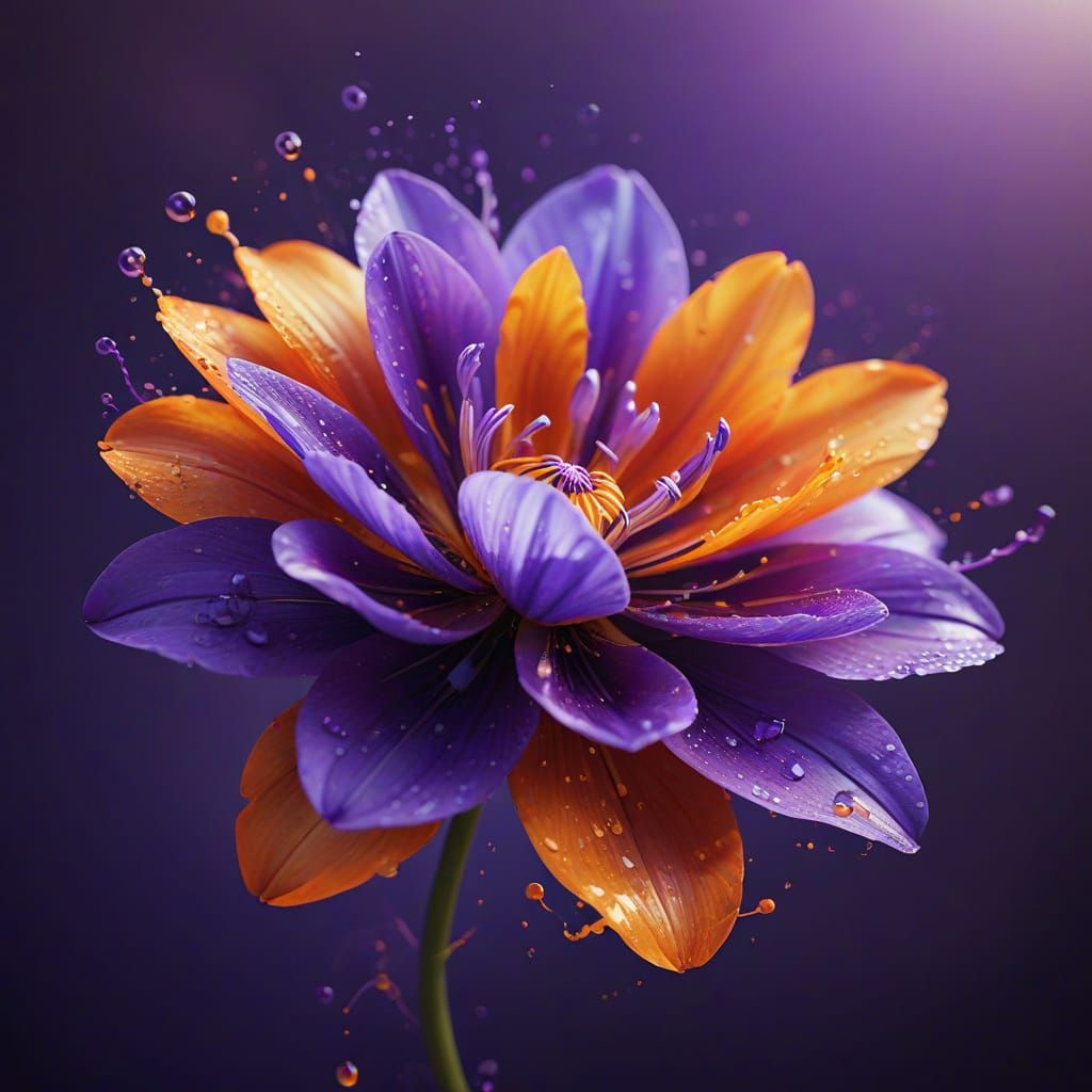 Vibrant Floral Concept Art in Hyperrealistic Style