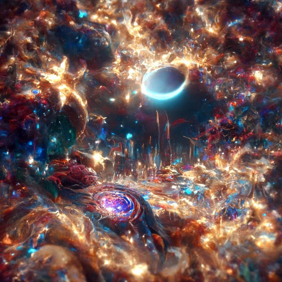 Hyperdetailed Cosmic Supernova in Kinetic Pointillism Style