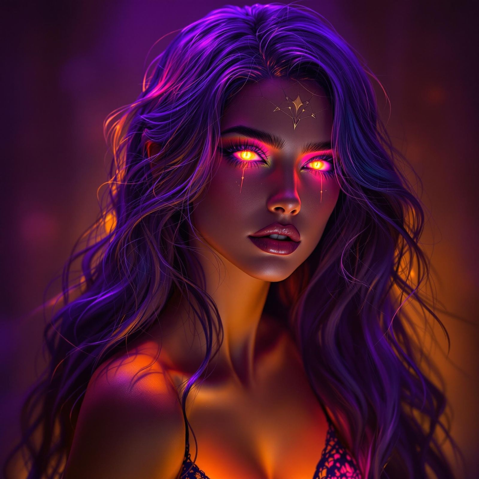 Ethereal Goddess in Dark Fantasy Portrait