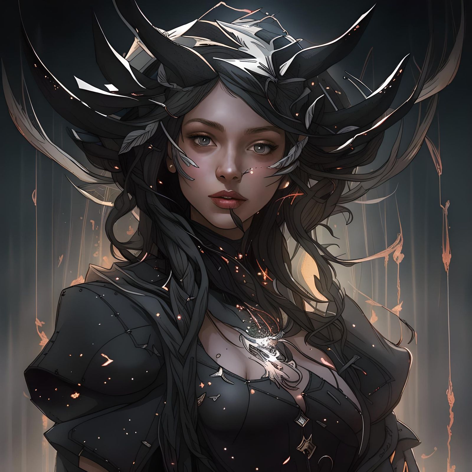 Mantis Suit Female: Rococo Digital Art