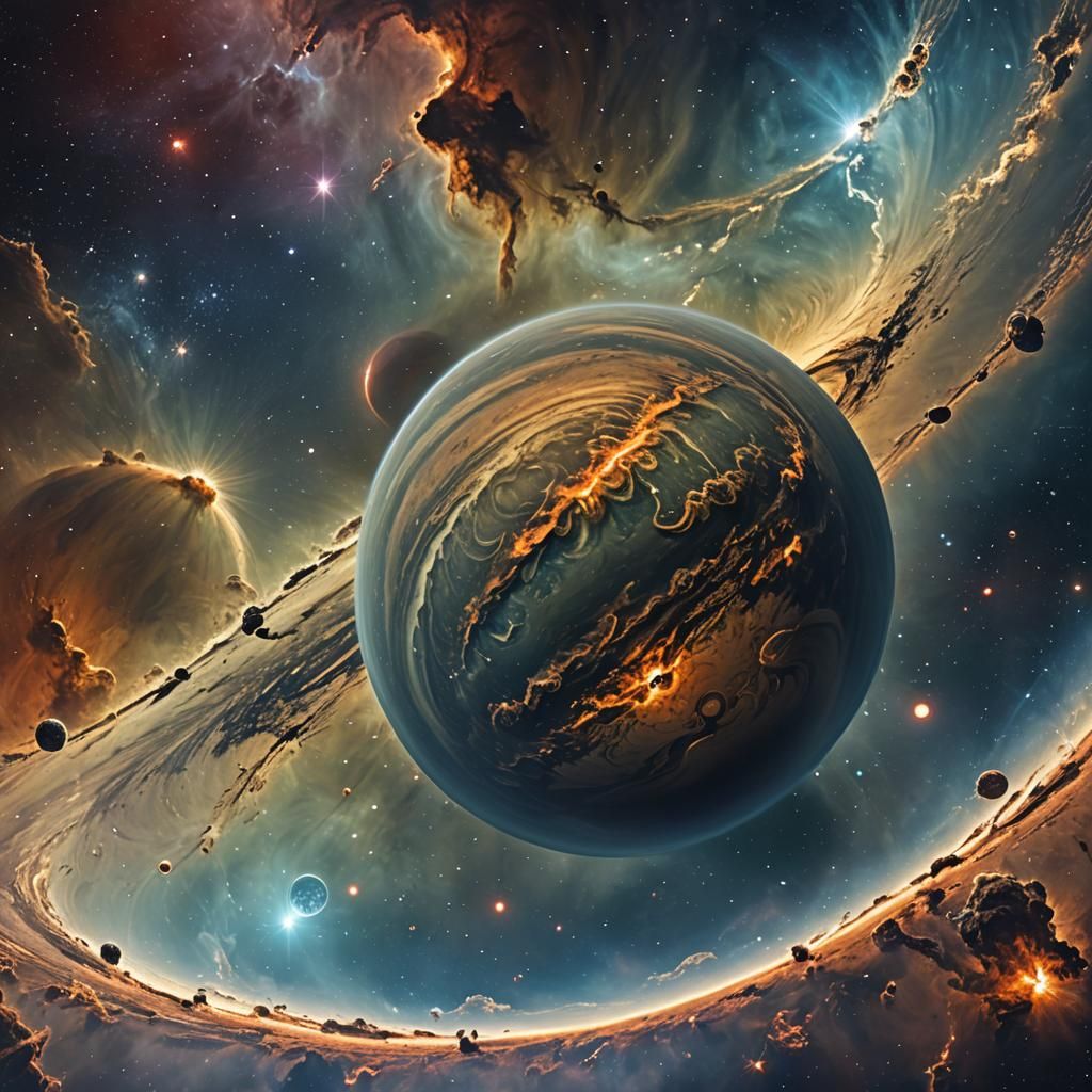 Gas Giant Planet with Silicate Clouds in Space