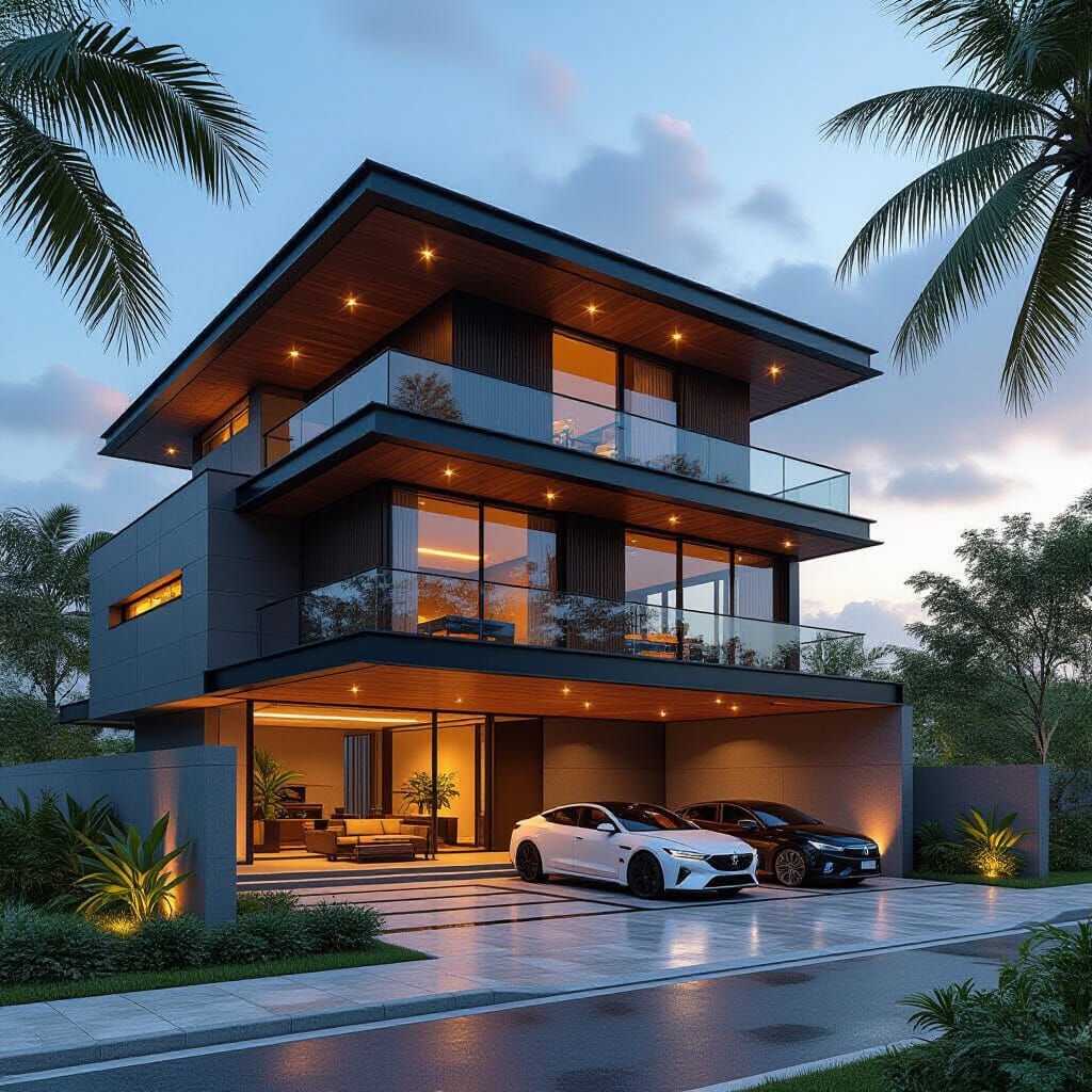Modern House Design with Futuristic Architecture