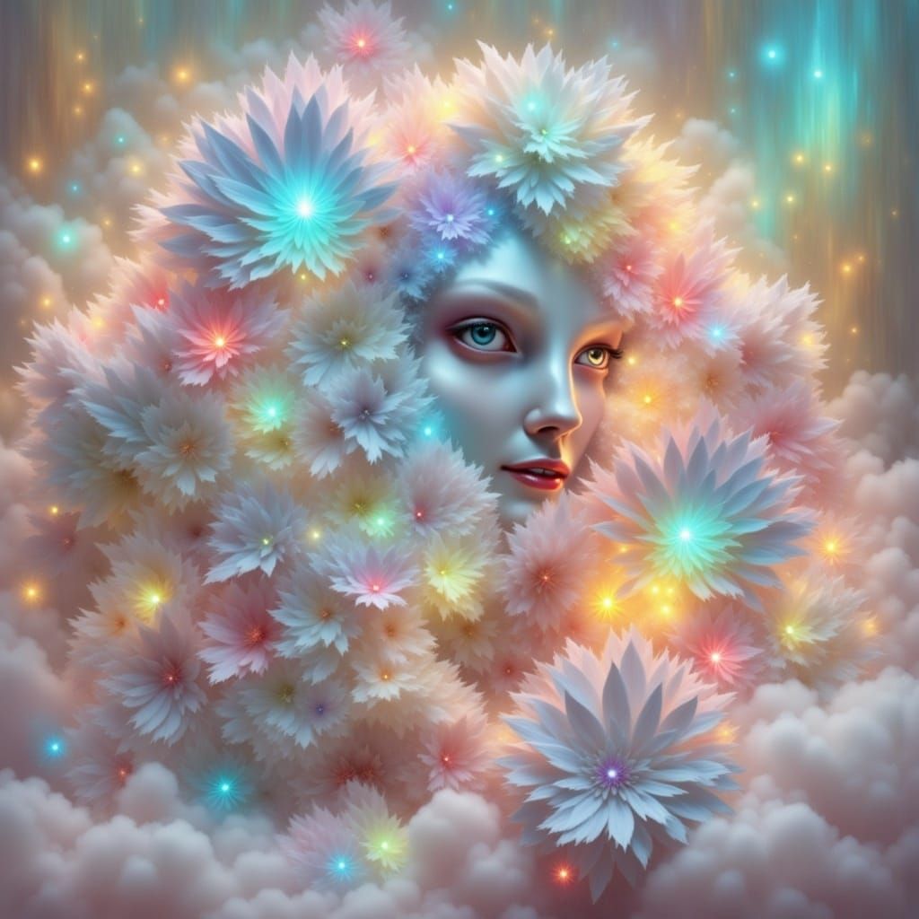 Luminous Dreamscape in Iridescent Hues