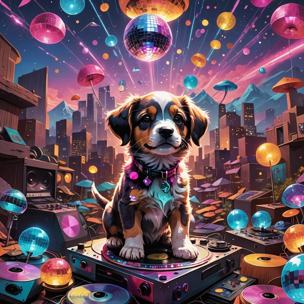 Puppy Rave on Disco Mountain in Unreal Engine 5