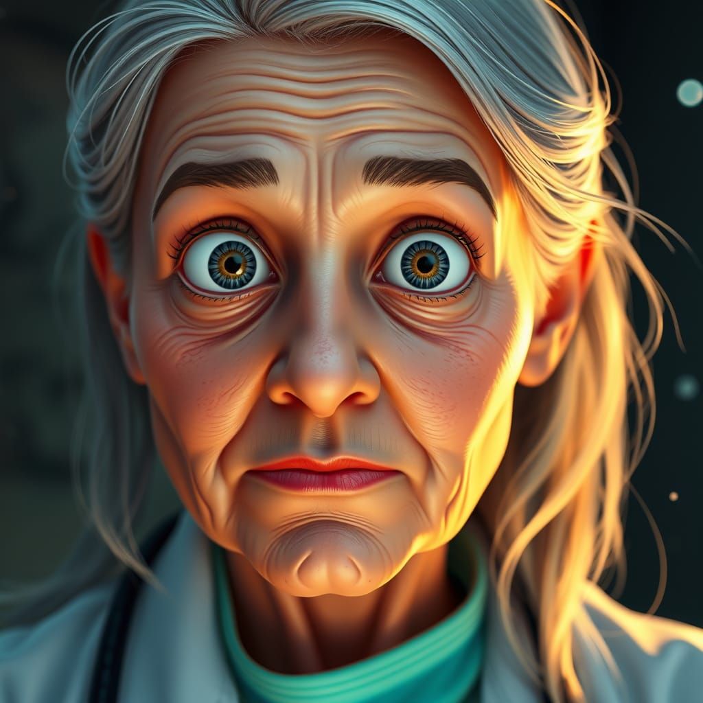 Surprised Doctor Reacts to Early Retirement in Cartoon Style