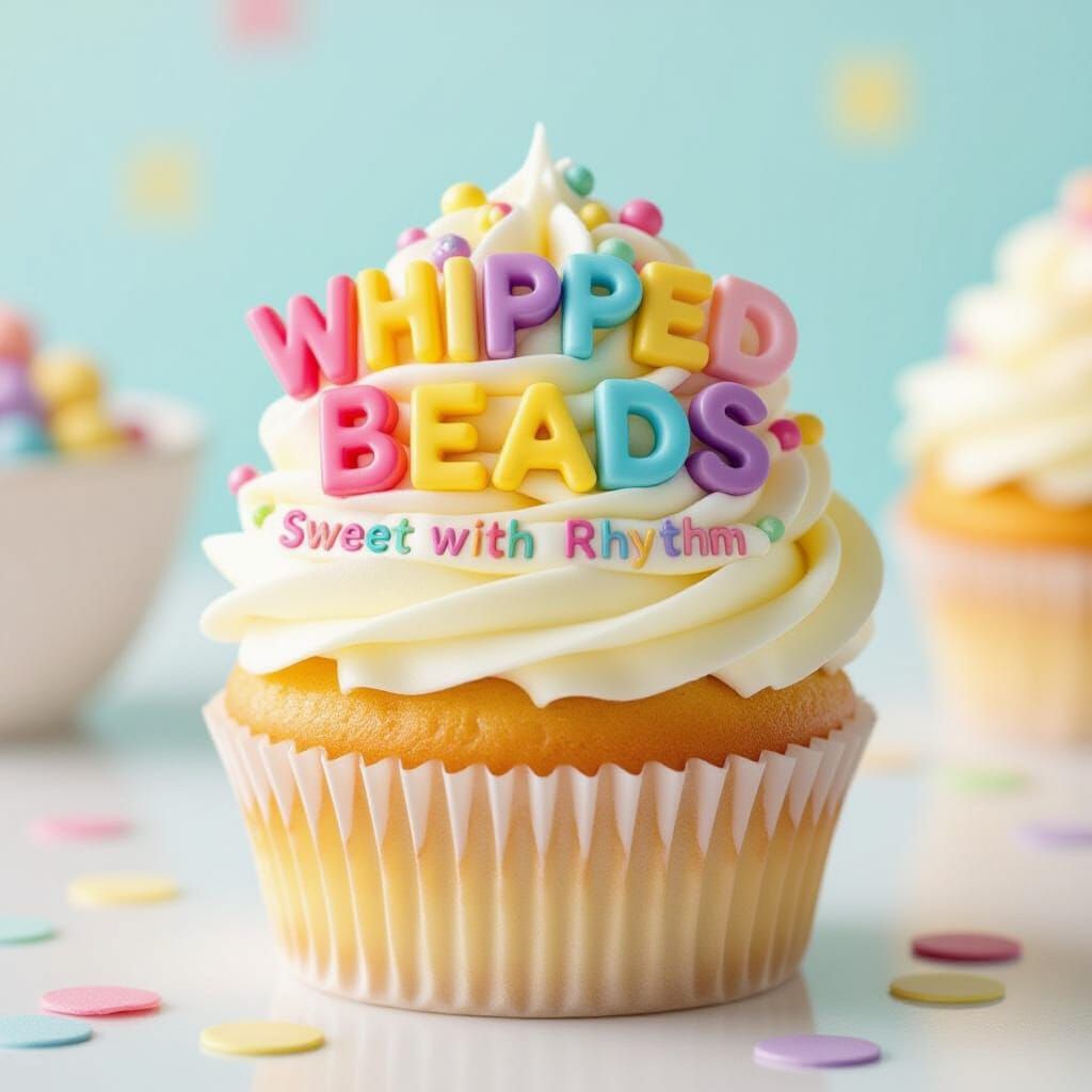 Cupcake Topped with Rhyming Word Sprinkles