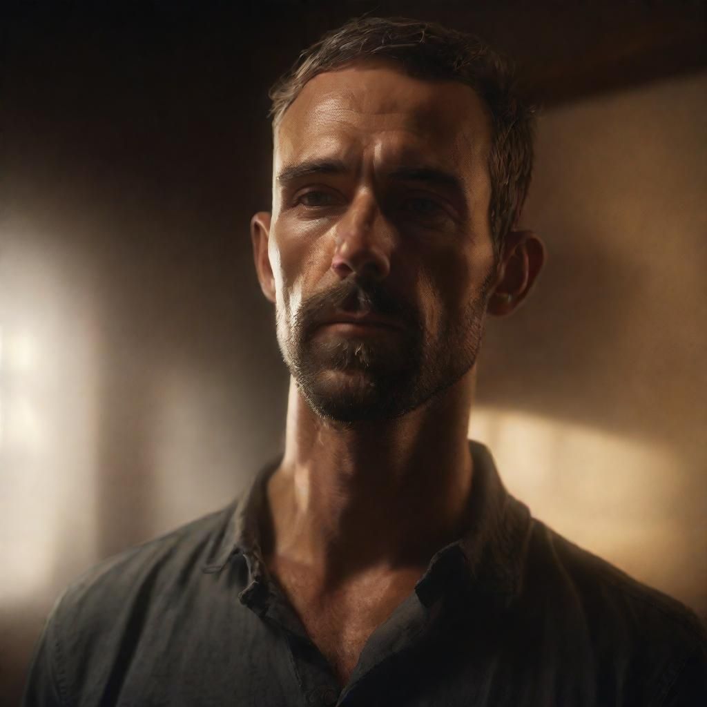 Dramatic Portrait with Chiaroscuro Lighting