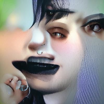 Gothic Woman Portrait in Digital Art Style