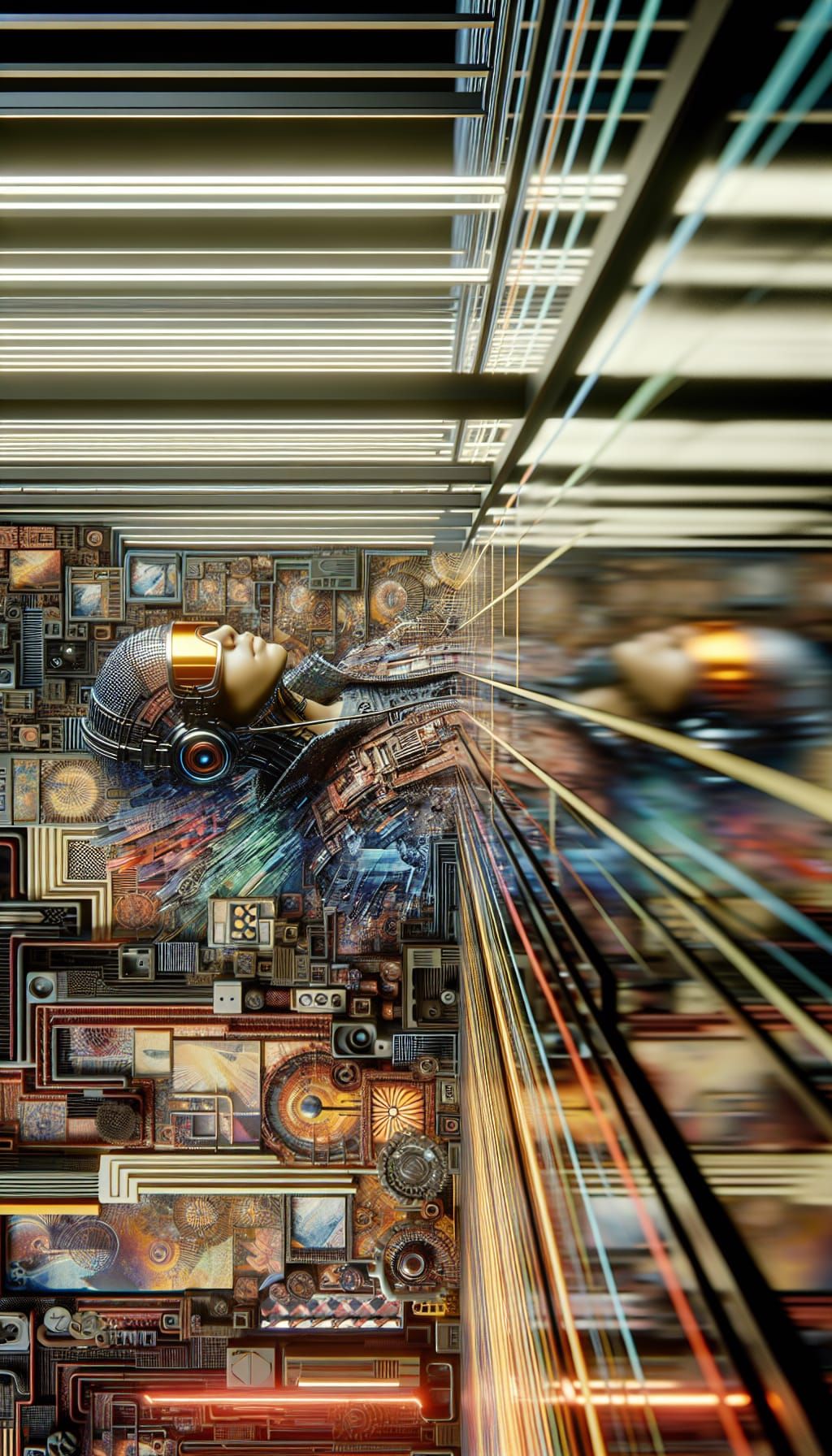 Cyberpunk Art Deco Digital Collage