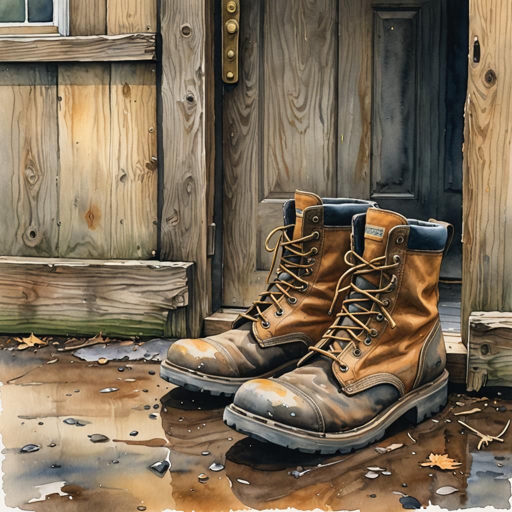 Dad's steel toe boots