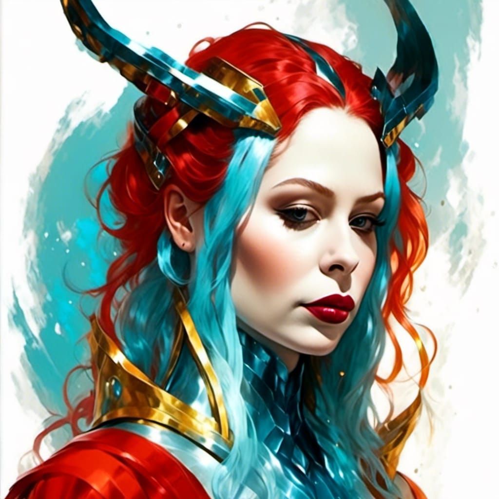 Woman in Silver and Blue: Hyper-Realistic Sci-Fi Art