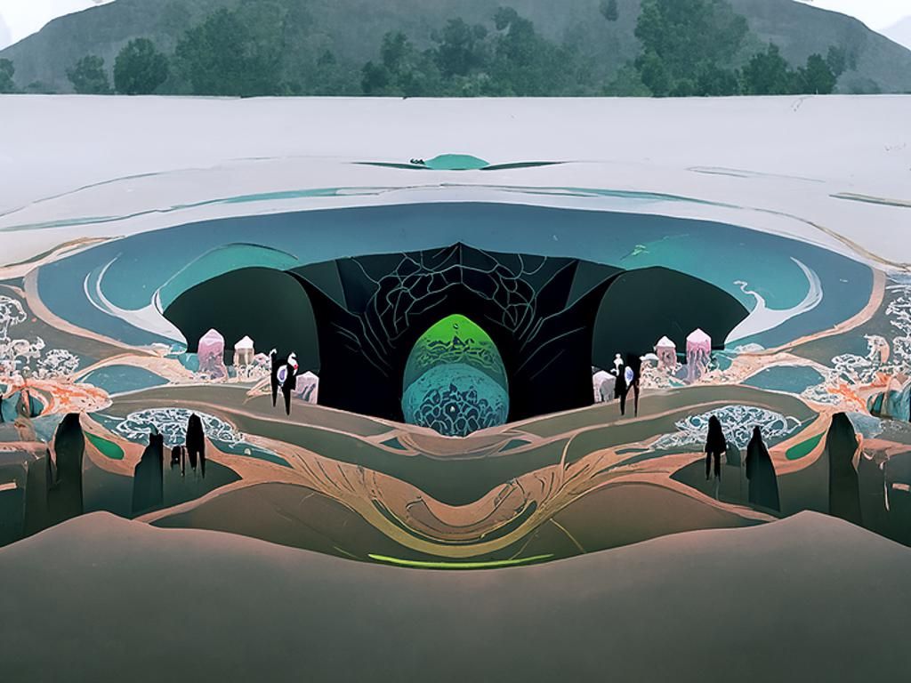 Surreal Sinkhole to Hell, Digital Illustration