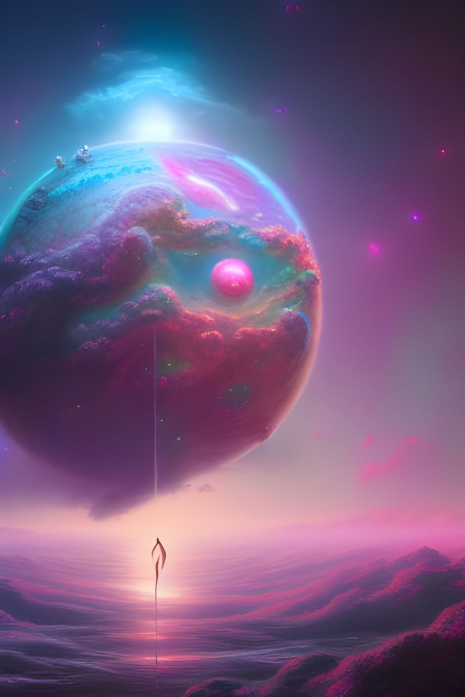 Astral Cosmic Mother in Detailed Fantasy Painting