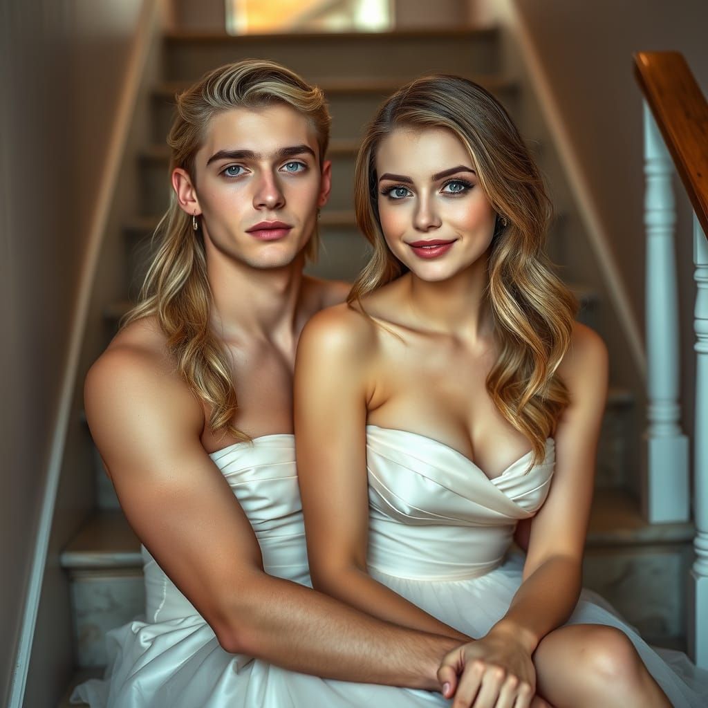 Transgender Couple in Elegant Prom Attire