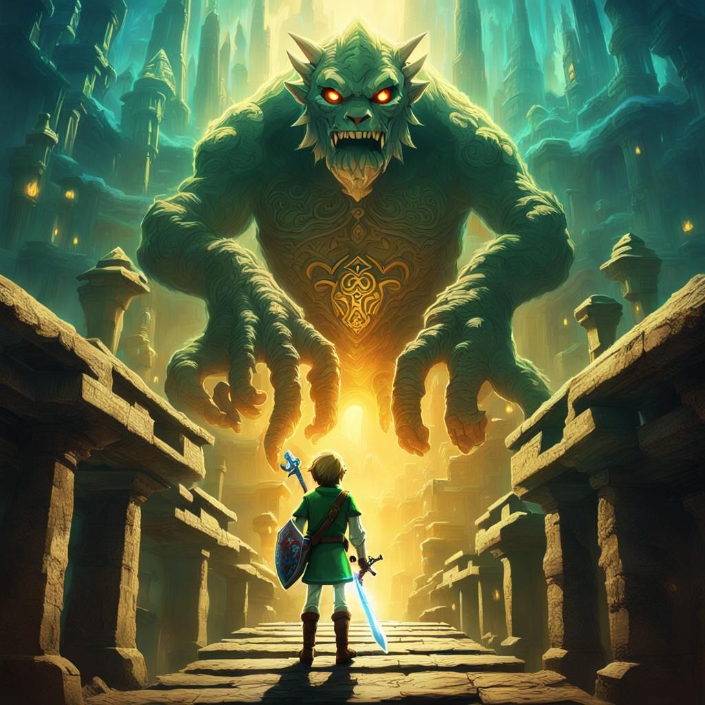 Link vs Monster: Epic Legend of Zelda Scene