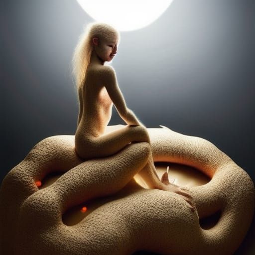 Surreal Sun and Moon Bed: Fairytale Dreamscape