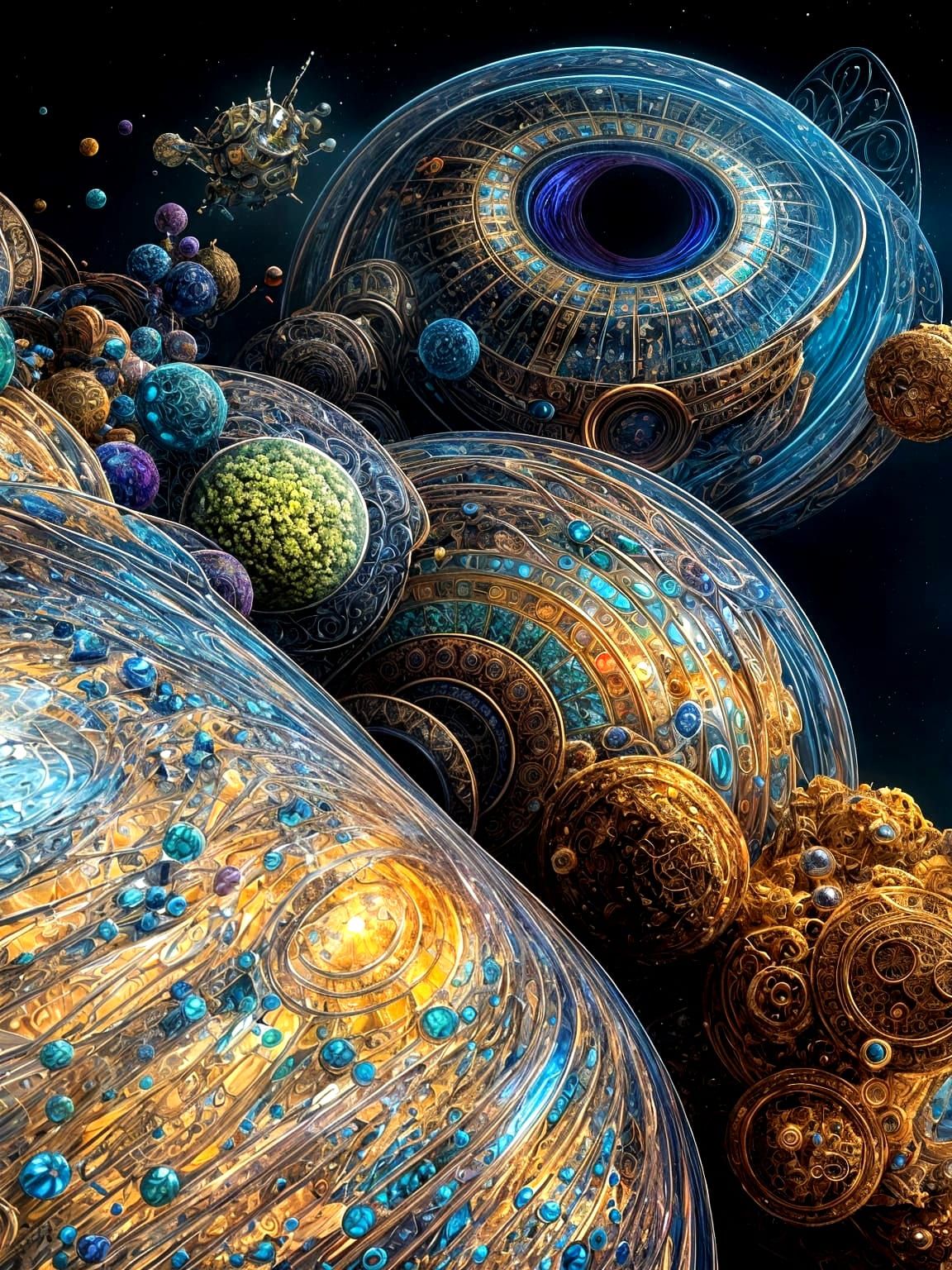 Intricate Geometric Abstract in 8k Resolution