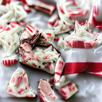 Peppermint Bark Candy Chocolate Still Life