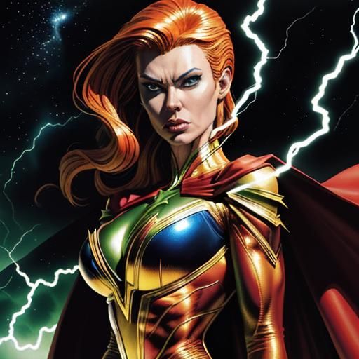 Adam Warlock Portrait in Comic Book Style