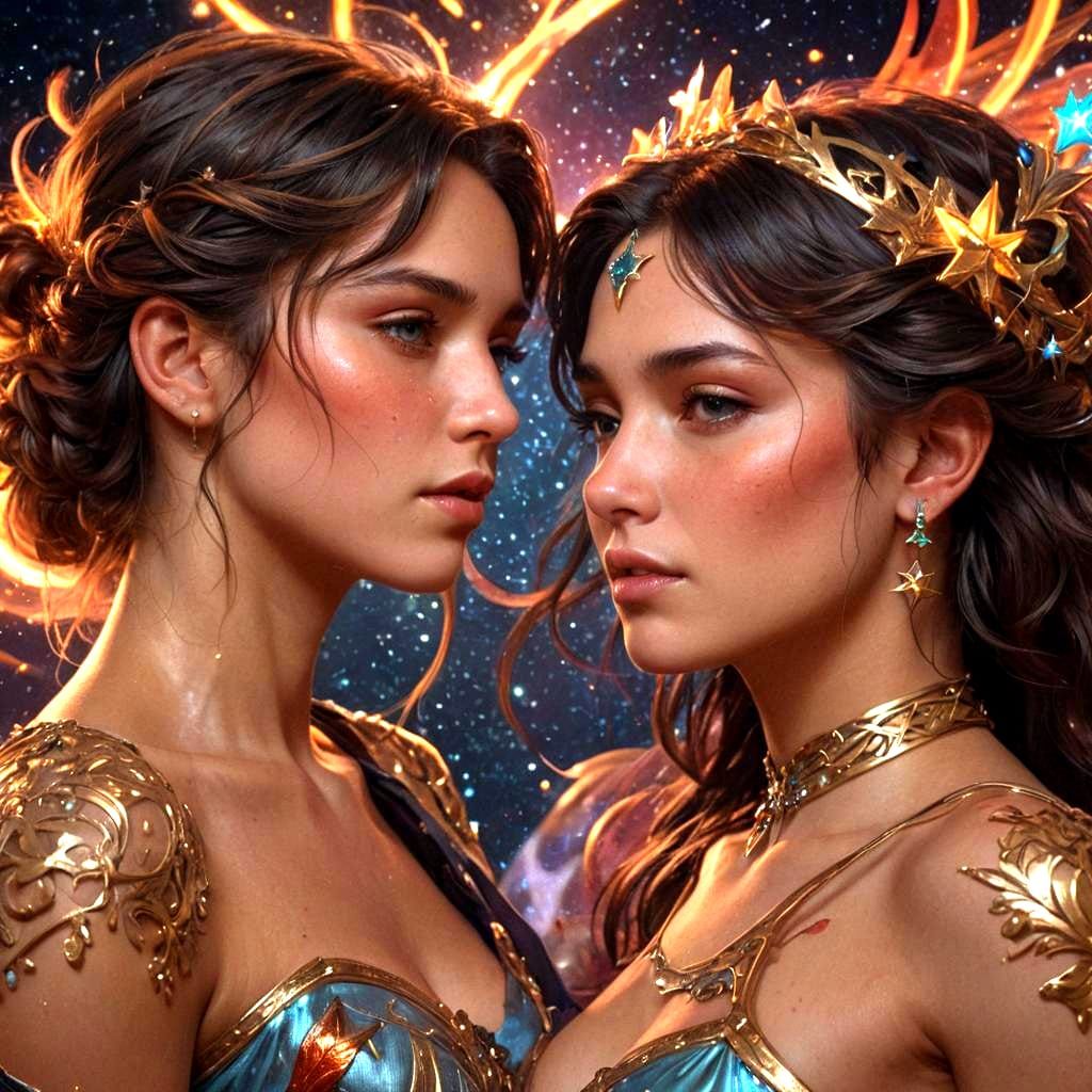 Twin Flames: A Hyperdetailed Digital Portrait of Love