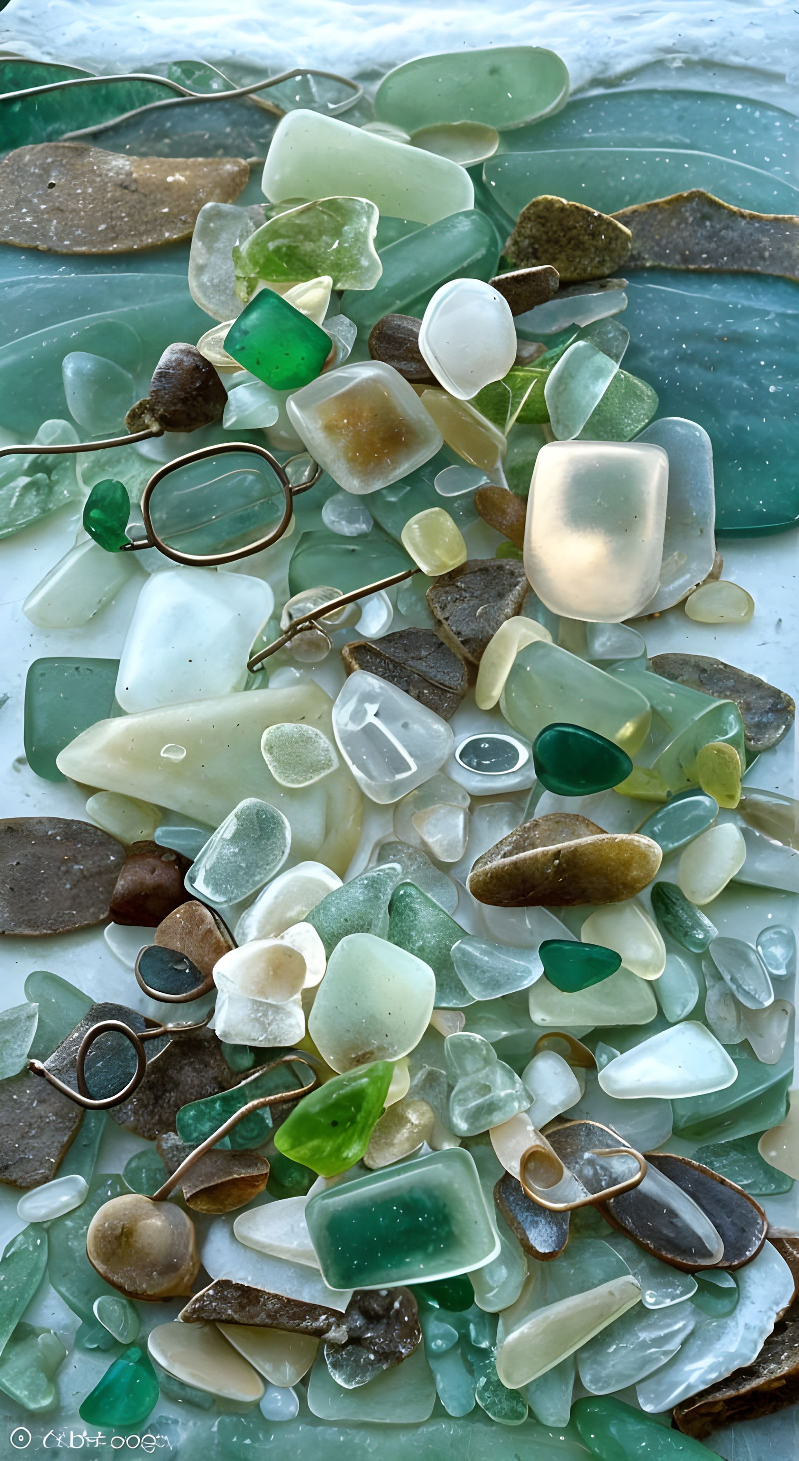 Weathered Sea Glass in Pastel Hues