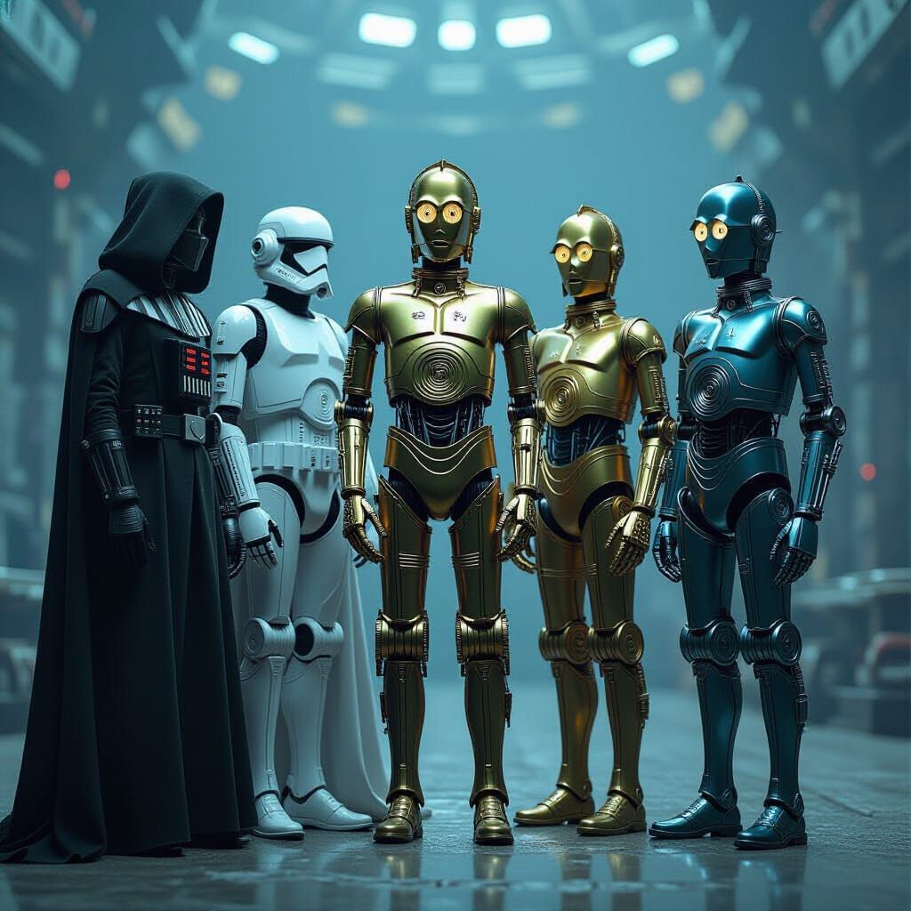 Droid Hybrid Mashup in Cinematic Digital Matte Painting