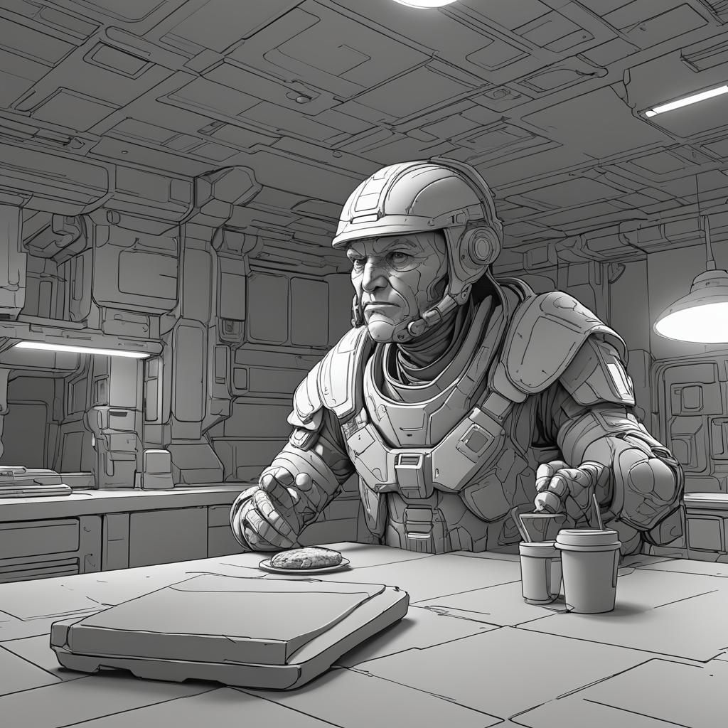 Sandwich with Dynamic Lighting in Moebius Style