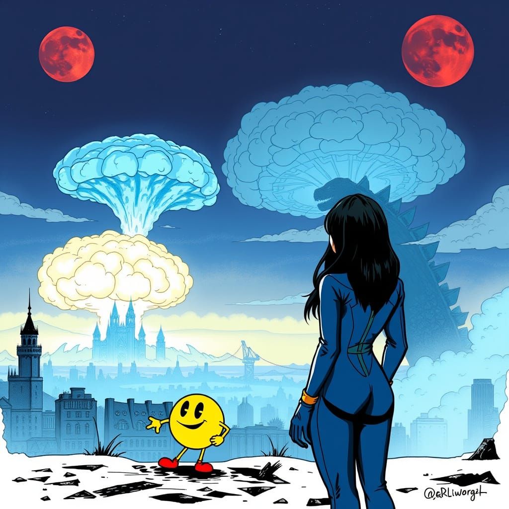 Vault Dweller Witnesses Godzilla's Destructive Fury Amidst P...