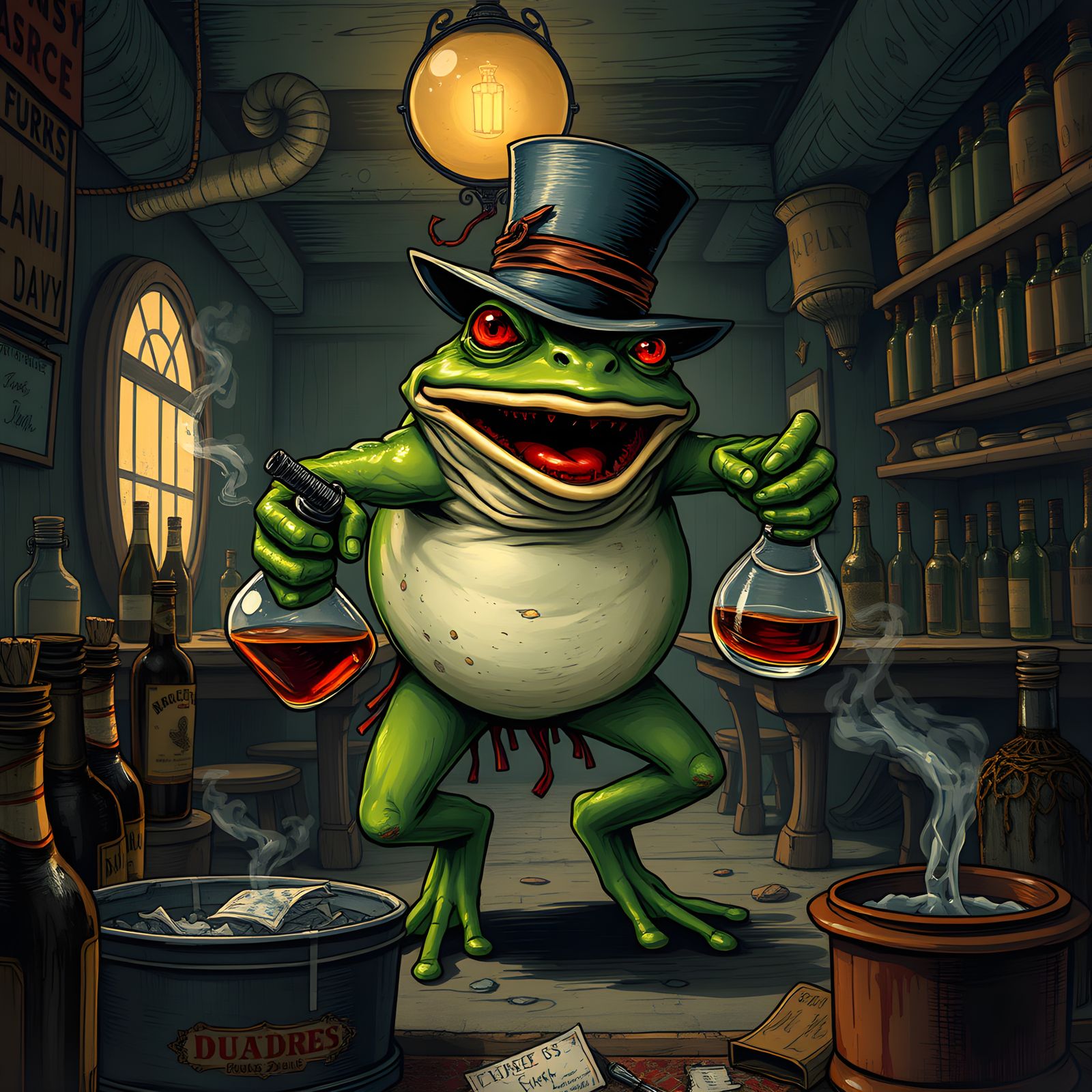 Drunken Frog Cartoon