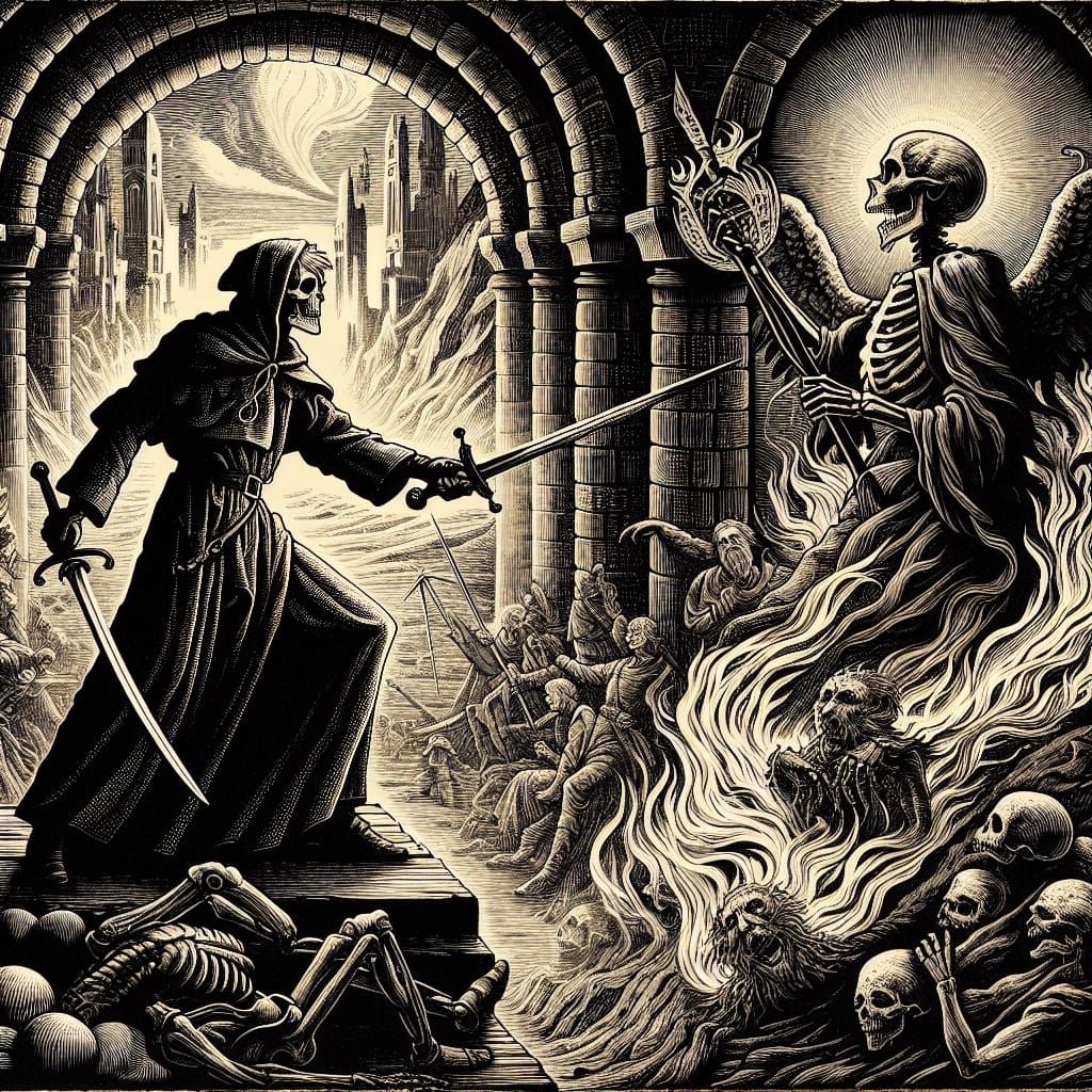 Mortality's Duel in a Medieval Fortress