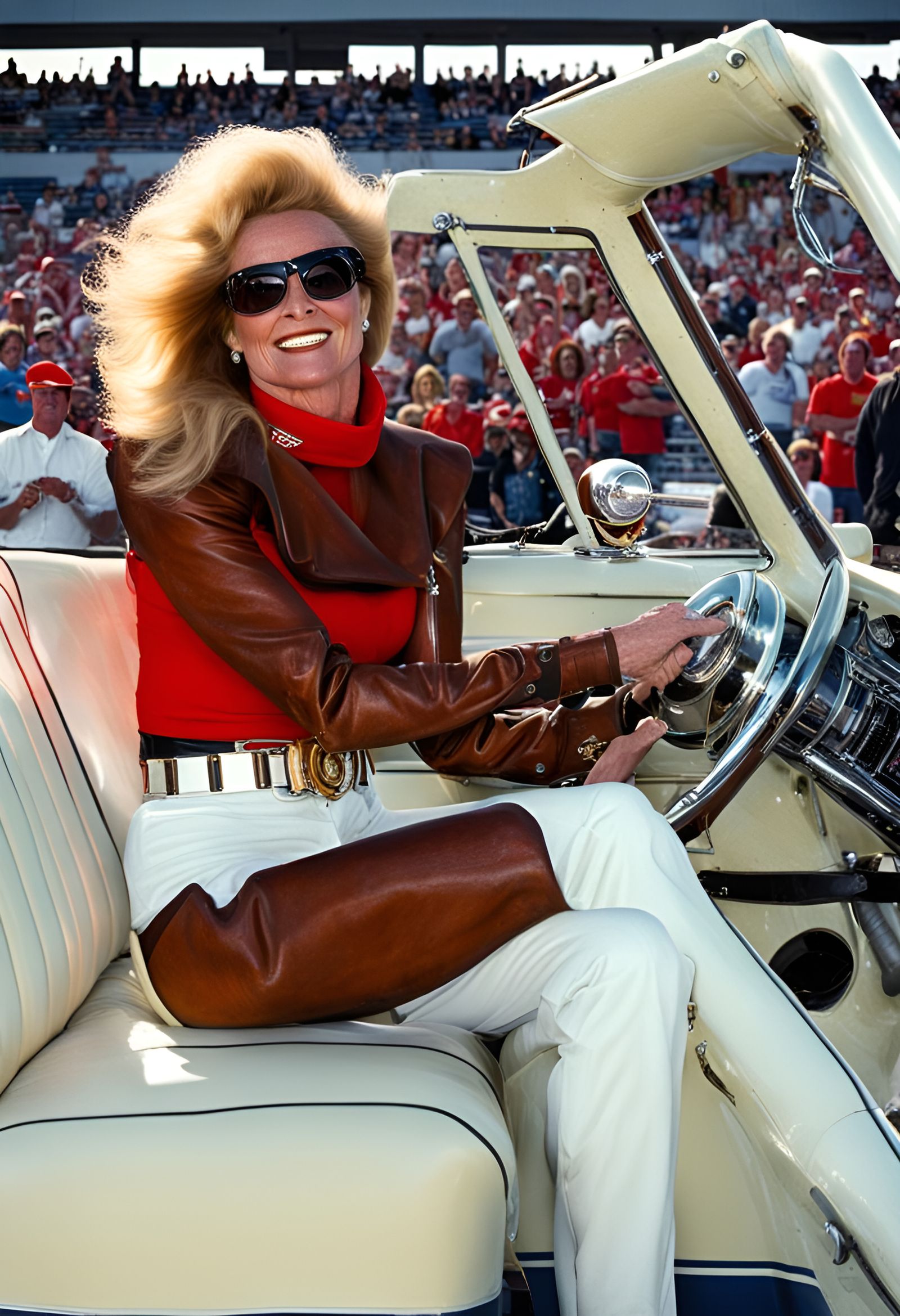 Vintage 1975 Car with 350 Horsepower Engine
