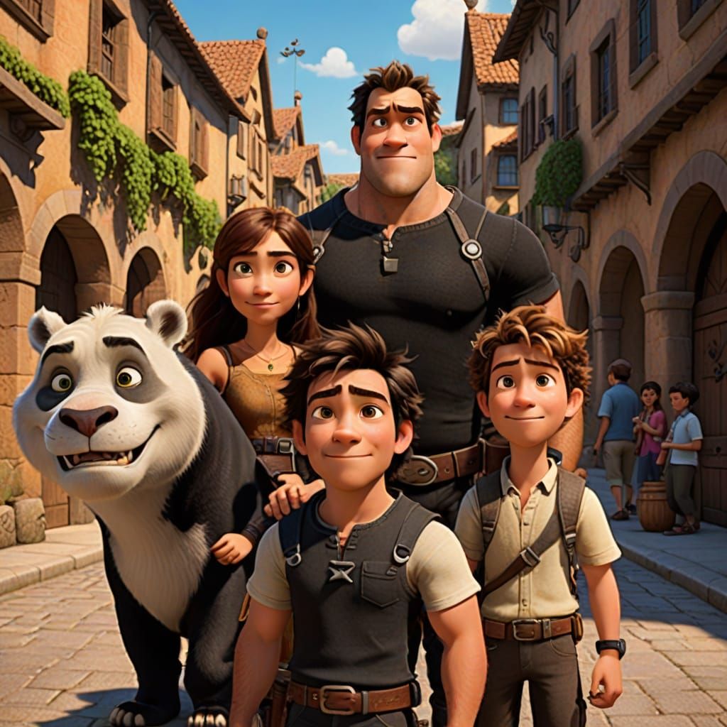 DreamWorks-Style Animated Character Portrait