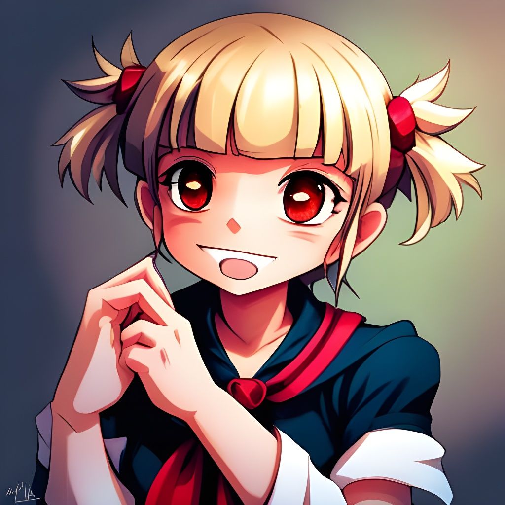 Himiko Toga in Sailor Uniform: Digital Anime Art